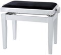 Gewa Pianobank (white satin/black seat) Banquetas blancas