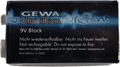 Gewa Ultra Lithium 9V Battery Block (1 battery) Baterías