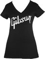 Gibson T-Shirt Lady V-Neck Black (L) T-Shirts taille L