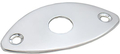 Göldo Oval Guitar Bass Jack Plate (2-Hole / chrome)