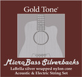 Gold Tone MicroBass Silver-Wrapped Nylon Strings Silverback / For Micro basses and bass ukulele-style instrument
