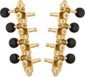 Grover 409FGB Mandolin Machine Heads, Standard 4 + 4 ('F'-style mandolins/gold/black)