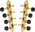 Grover 409FVGB Mandolin Machine Heads, Vintage 4 + 4 ('F'-style mandolins/gold/black)