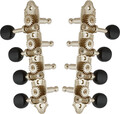 Grover 409FVNB Mandolin Machine Heads, Vintage 4 + 4 ('F'-style mandolins/nickel/black) Clavijas de afinación para mandolina