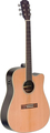 J.N Guitars EZR-DCFI (natural and black transparent) Guitarras acústicas con cutaway y con pastilla