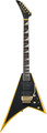 Jackson X Series Rhoads RRX24 (black with yellow bevels) Flying-V Body Electric Guitars