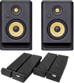 KRK Rokit RP5 G4 Pair + Vibro-Pads Lite Studio Monitor Pairs