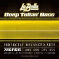 La Bella 760FGS Deep Talkin' Bass Gold Flats - Standard (45-105) Flatwound Strings Sets