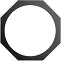 AT-Frame Par64 black XP-10064-B / Octagonal (8-eckig) Caixilharia para Holofote