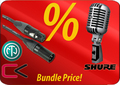 Shure 55SHSII + Contrik Cable-Set Elvis Style MIcrofones de Voz Dinâmicos