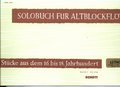 Melodie Edition Solobuch für Altblockflöte Hans Bodenmann