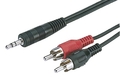 Monacor ACA1735 (2m) Câbles Y RCA vers mini jack 3,5 mm