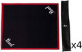 Drum Rug - Red Border Set of 4 (SM / 137cm x 168cm)
