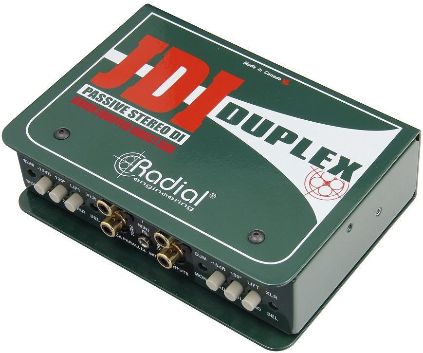 Radial JDI Duplex / Premium Stereo Passive DI Cajas de inyección directa pasiva