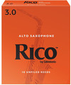 Rico Orange Alto-Sax #3 RJA1030 / Unfiled (strength 3.0, 10 pack)