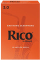 Rico Orange Baritone-Sax #3 / Unfiled (strength 3.0, 10 pack)