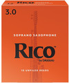 Rico Orange Soprano Saxophonen #3 / Unfiled (strength 3.0, 10 pack)