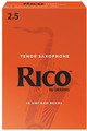 Rico Orange Tenor-Sax #2.5 / Unfiled (strength 2.5, 10 pack) Tenor Saxophone Reeds Strength 2.5