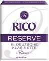 Rico Reserve Classic German Bb Clarinet 3 (strength 3.0, 10 pack) Boquilhas Alemães 3 para Clarinete