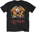 Rock Off Queen Unisex T-Shirt Classic Crest Black (size S) Camisetas de talla S