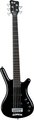 RockBass Corvette Basic 5-String (black high polish, active, fretted)