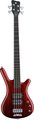 RockBass Corvette $$ 4-String (burgundy red,  passive, fretted)