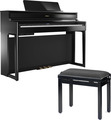 Roland HP704 Bundle (polished ebony w/bench)