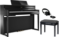 Roland HP704 Bundle (polished ebony w/bench and headphones)