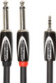 Roland RCC-5-3528V2 (3.5mm TRS-Dual 1/4' - 1.5m) Jack, Mini Jack & XLR Y-Cables