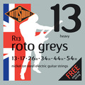 Roto Sound Roto Greys R13 (13-54) Juegos de cuerdas para guitarra eléctrica .013