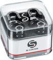 Schaller S-Locks Set (black chrome / S) Bloqueos de seguridad para correa de guitarra