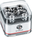 Schaller S-Locks Set (chrome / L) Bloqueos de seguridad para correa de guitarra