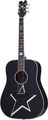 Schecter Robert Smith RS-1000 Busker Acoustic (gloss black) Guitarra Western sem Fraque e sem Pickup