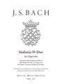 Special Music Edition Sinfonia D-Dur / Johann Sebastian Bach Bücher für Orgel