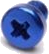 Squareplug M3x4 Blue (1 screw) Cable Accessories