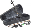 Stagg EVN 4/4 Electric Violin Set (metallic black)