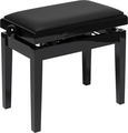 Stagg PBH 390 BKP SBK Hydraulic Piano Bench (highgloss black / black vinyl) Piano Benches Black