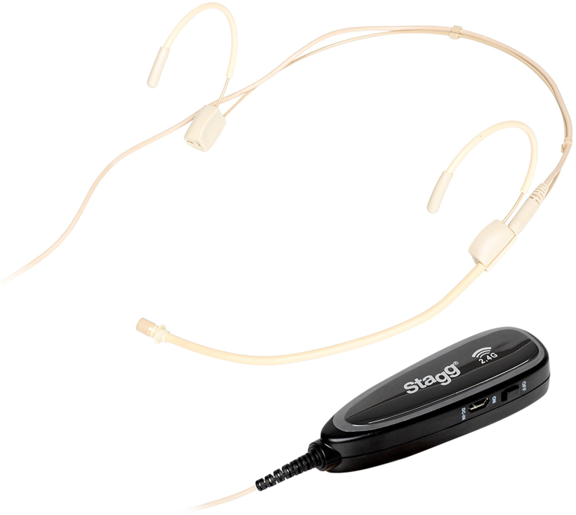 Stagg SUW 12H-BE UHF Beige Wireless Headset (2.4 GHz) Conjunto Microfone Sem Fios com Microfone Headset