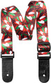 Stagg Terylen Ukulele Strap Flower STE UKEFLOW (red) Ukulelengurte