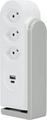 Steffen Power Strip Clamp 3x T13, USB-A+C (white) Extensão Eléctrica
