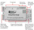 Stewmac String Action Gauge (Inches) Juegos de herramientas para guitarra