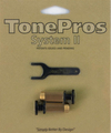 TonePros SPRS2 B Standard Brass Locking Studs / P-Style (black)
