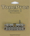 TonePros TPFA Metric Aluminum Tune-O-Matic Bridge with Bell Brass Saddles (nickel)