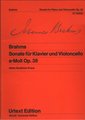 Urtext Edition Sonaten für Klavier und  Violoncello e-Moll op.38 Brahms