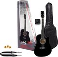 VGS Acoustic Pack (black) Cutaway Acoustic Guitars with Pickups