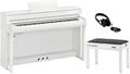 Yamaha CLP-735 Bundle (white w/bench & headphones)