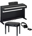 Yamaha YDP-145 Bundle (black, w/bench and headphones)