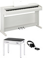 Yamaha YDP-145 Bundle (white, w/bench and headphones)