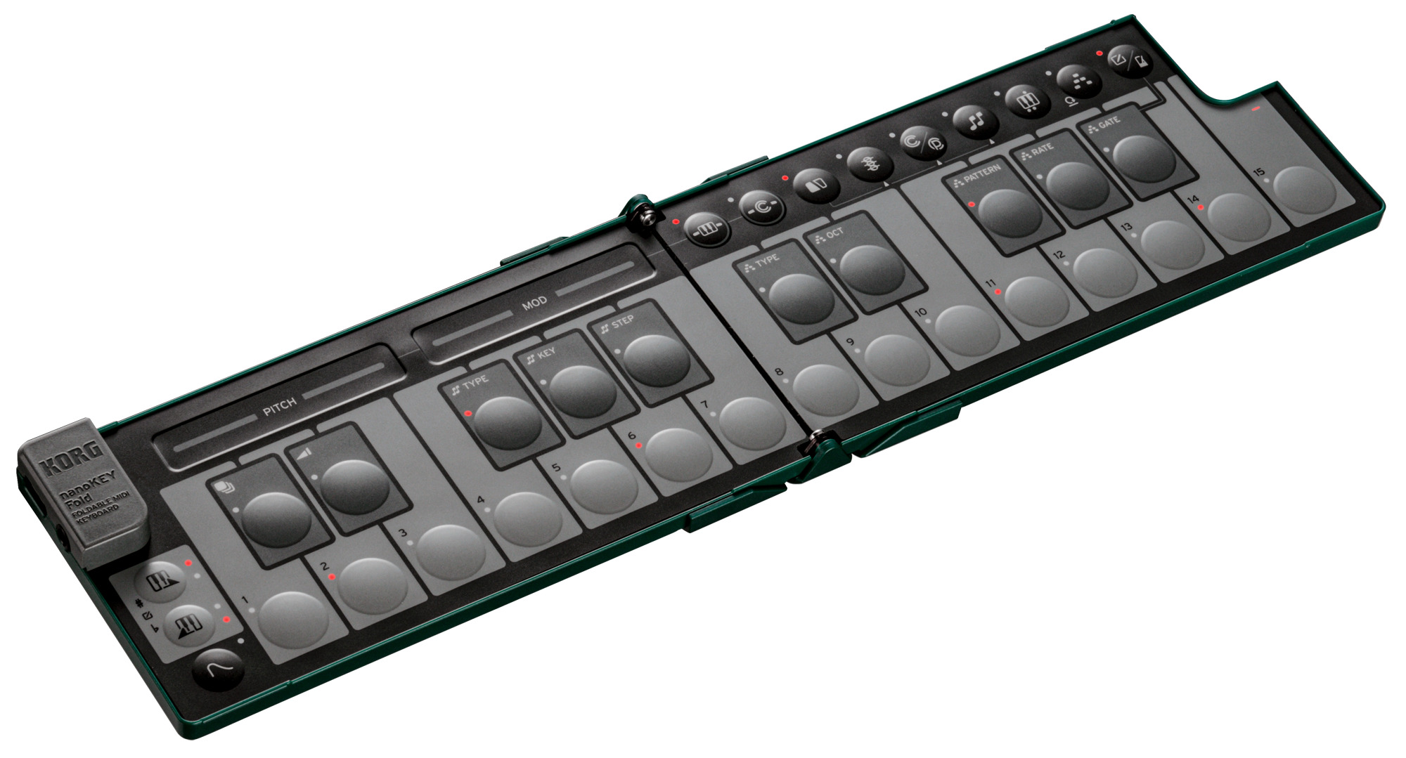 Korg nanoKEY Fold Foldable MIDI Keyboard (Alpine Green) | MusiX