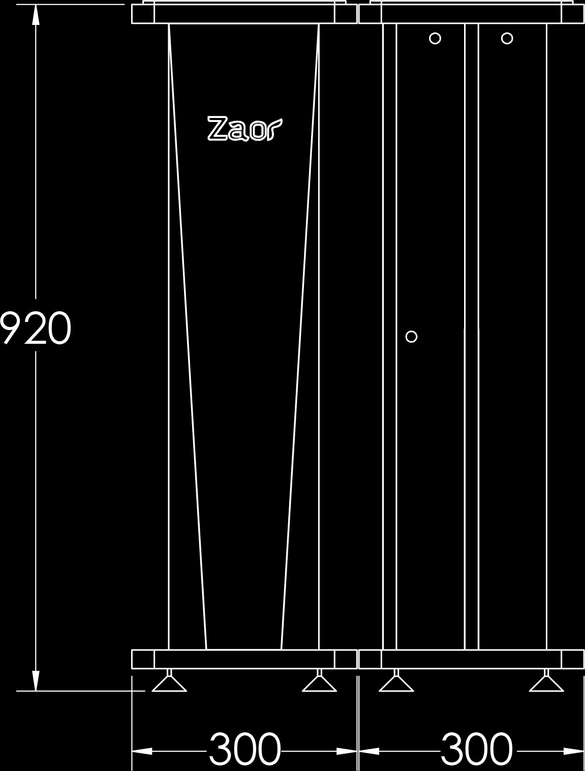 Zaor Croce Stand 36 - Pair (walnut / black) | MusiX